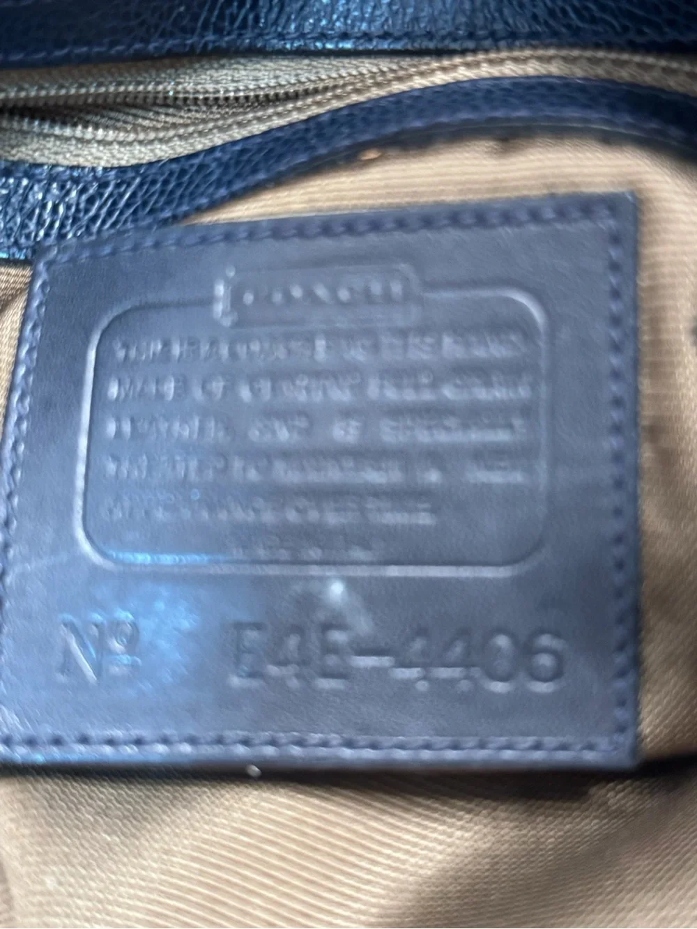 Coach Blue Leather Crossbody with Gold Hardware